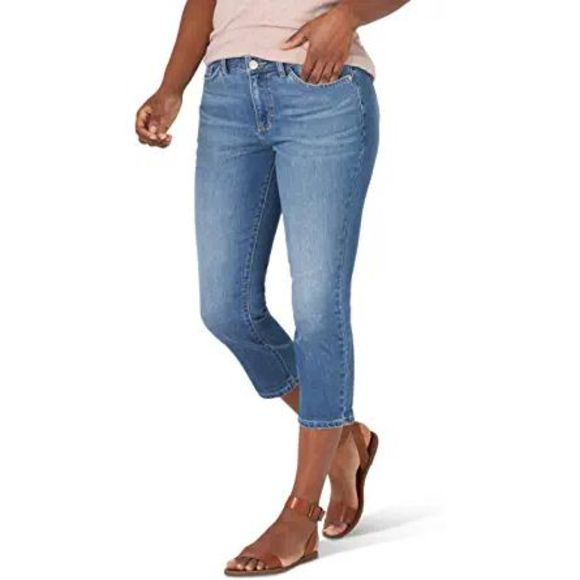 Lee Denim - Lee Womens Legendary Regular Fit Mid Rise Capri Jean Size 10